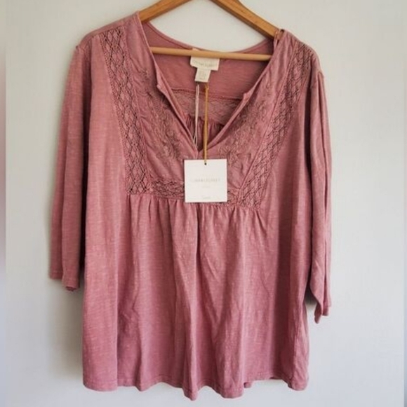 Cynthia Rowley Tops - Cynthia Rowley Women's Dusty Rose 3/4 Sleeve Plus Size Tunic Top NWT 2x & 3x